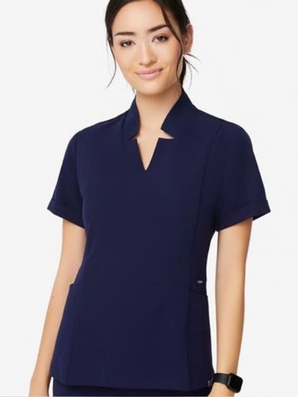 FIGS Navy Inala Sleeve Scrub Top